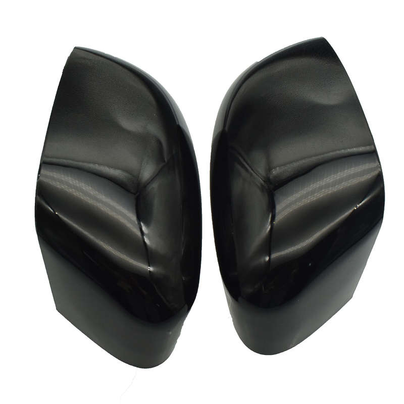 Gloss Black Left Right Rearview Mirror Cover For Ford Focus MK2 MK3 2008-2018
