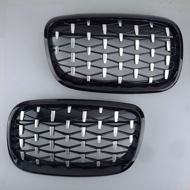 1Pair Car Front Kidney Grille Diamond Grill Fit for BMW X5 E70 X6 E71
