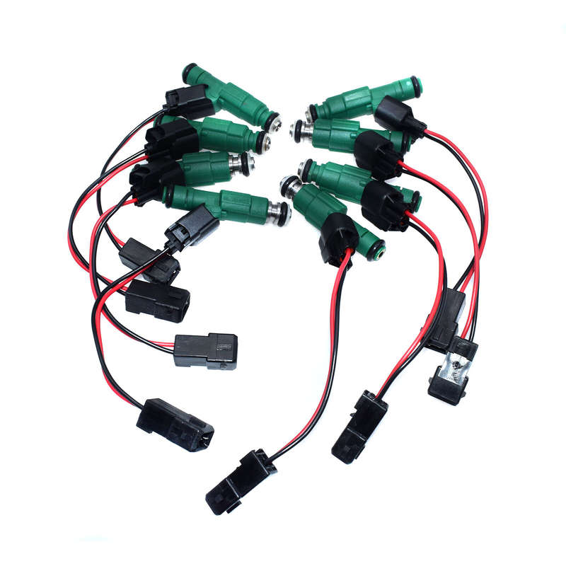 8 Set Fuel Injector & Connector Plug For Dodge Ram Plym Chrysler Grand Voyager