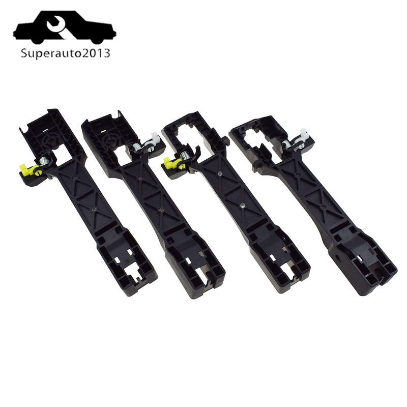 4X Front Rear Left Right Side Door Handle Base Black For Kia Sportage 2005-2010