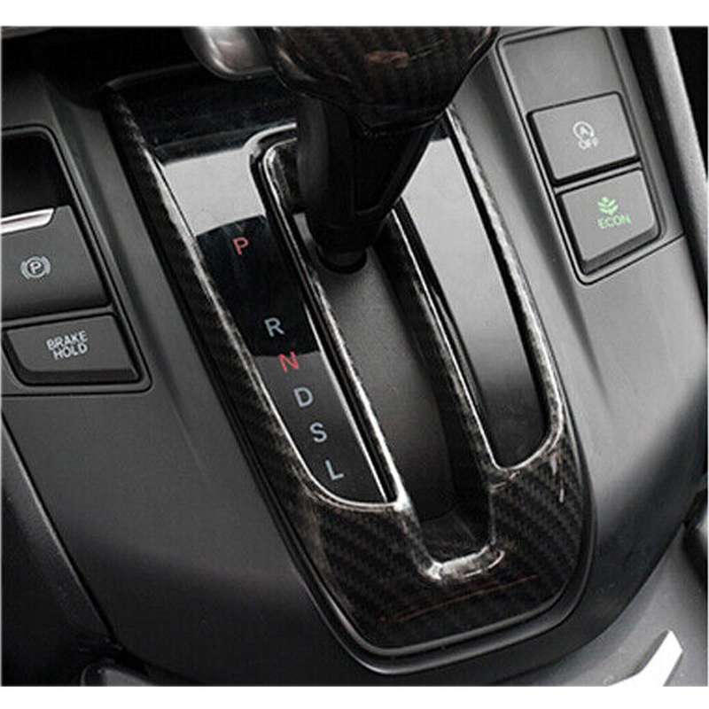 Fit For Honda CRV CR-V 17-21 Carbon Fiber Grain Gear Shift Panel Cover Trim New