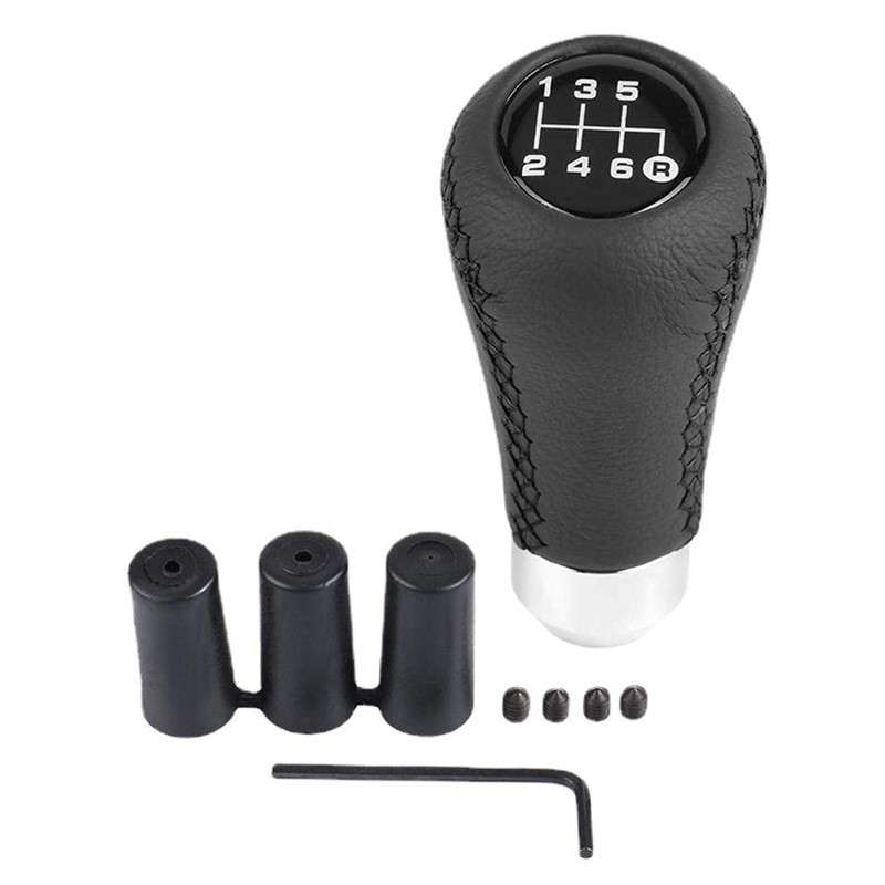 6 Speed Universal Manual Leather Gear Stick Shift Knob Shifter Lever Black New