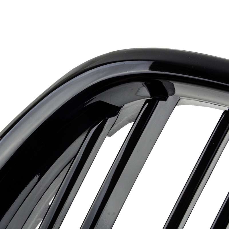 Gloss Black Double Slat Front Kidney Grilles Fit For BMW 5 Series E39 Sedan M5