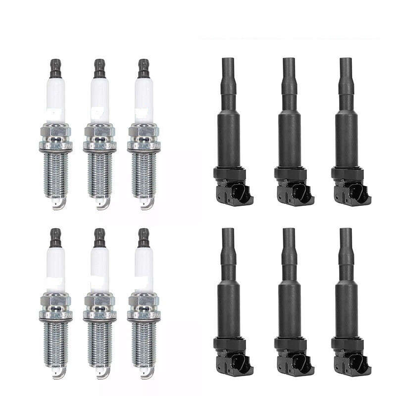 6x Ignition Coils 0221504470+Spark Plugs kit 12122158253 For BMW 128i 325i 328i