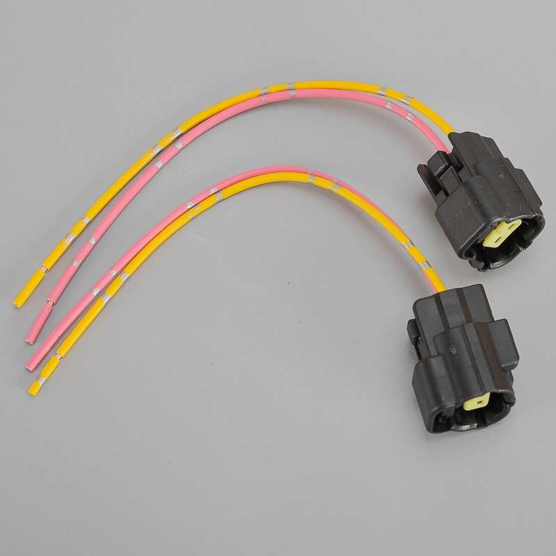 2x Solenoid Valve Plug Connector Fit For Kobelco SK-8 SK200-8 SK-6E Excavator