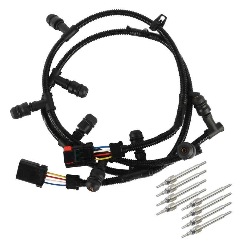 8x Glow Plugs & Plug Harnesses & ControlleFIt For Ford 6.0L Powerstroke Diesel