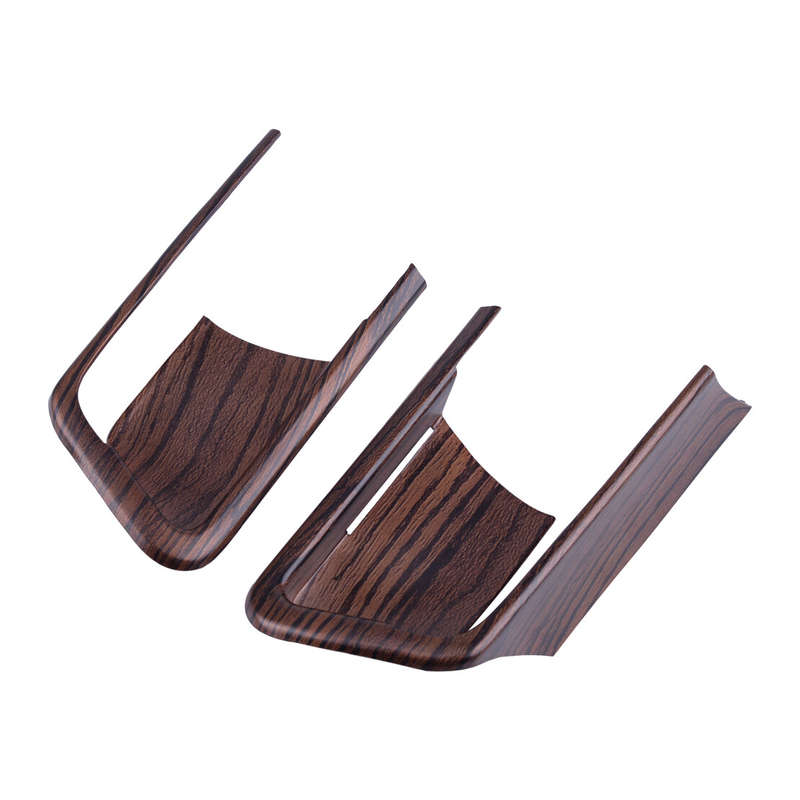 Brown Pine Wood Inner Door Handle Bowl Cover Trim Fit for Toyota Prado 14-18