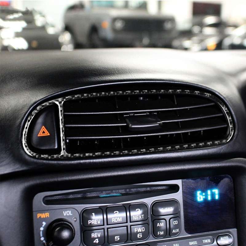Carbon Fiber Dashboard Air Vent Outlet Trim Fit For Chevy Corvette C5 1998-2004