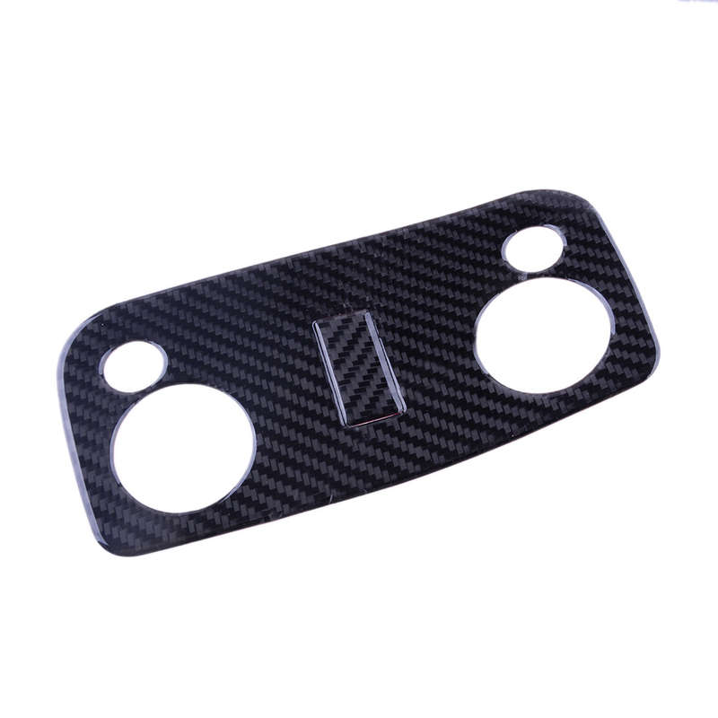 Roof Reading Light Panel Cover Trim Fit for Ford Mustang Black Carbon Fiber