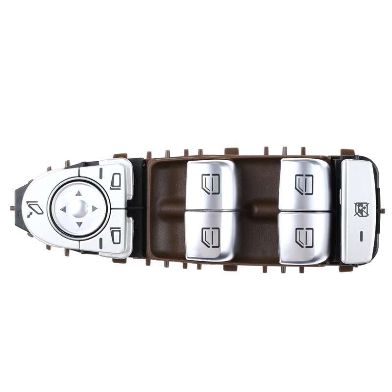 Brown For Mercedes-Benz C Class AMG Power Master Window Control Switch Button