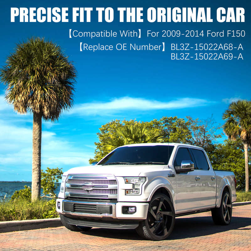 1 Pair RH & LH For 2009-2014 Ford F150 Ford Cowl Panel Grille Set w/ Seals