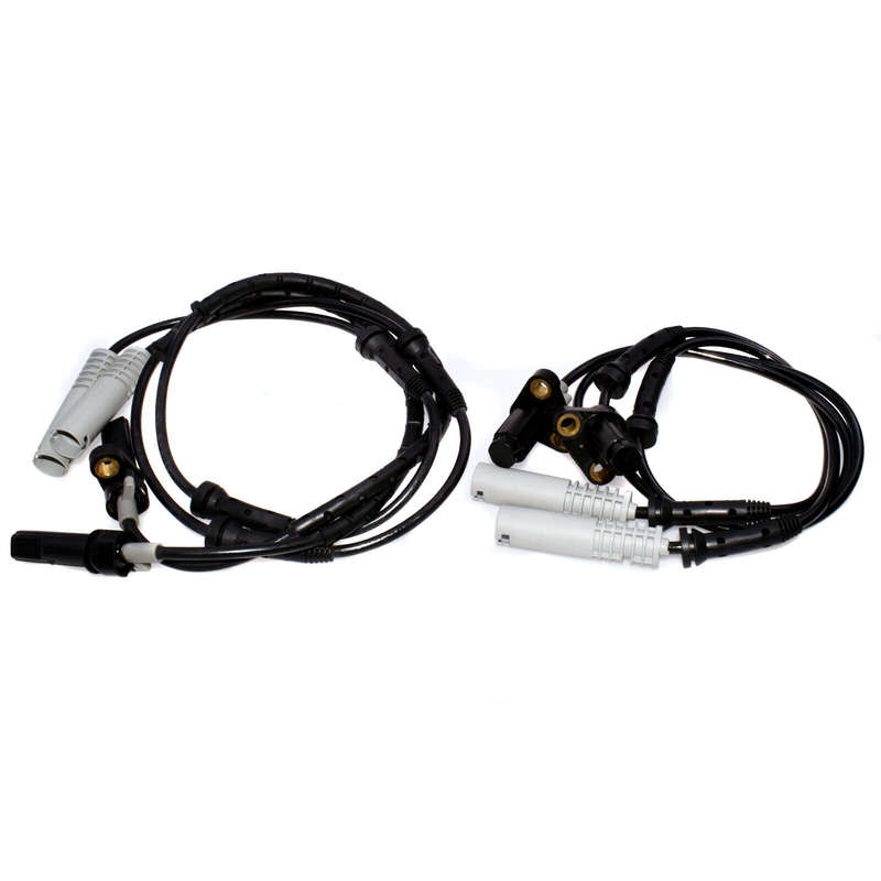 New Set 4Pcs ABS Wheel Speed Sensor Front Rear For BMW 34521182159 34521182160
