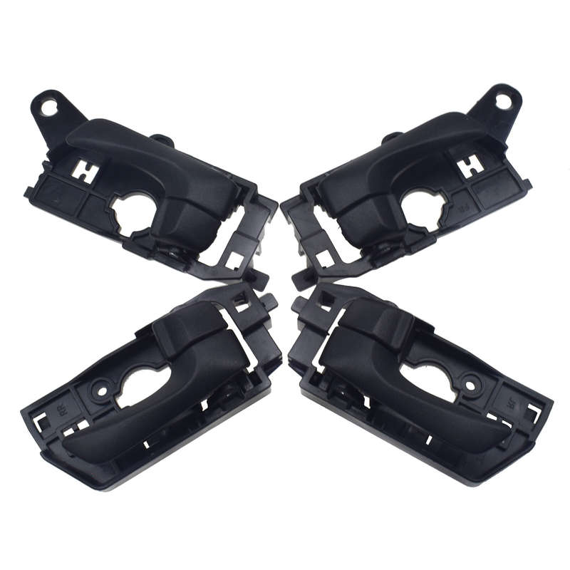 4PCS Interior Door Handle Front Rear Left Right Black For 2009-10 Hyundai Sonata
