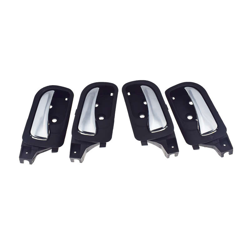 4PCS Interior Door Handle Front Rear Left Right w/Chrome For 03-07 Honda Accord