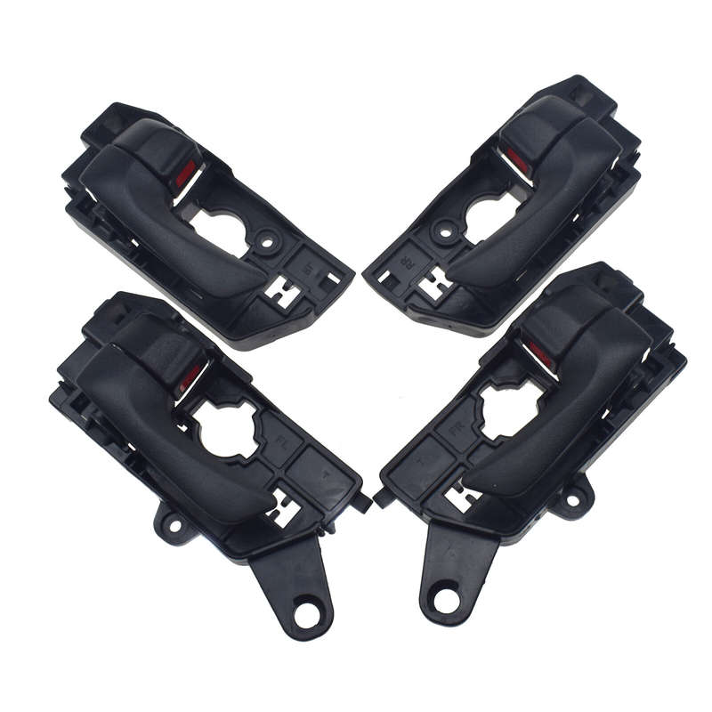 4PCS Interior Door Handle Front Rear Left Right Black For 2009-10 Hyundai Sonata