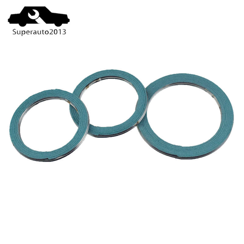 3X Front Exhaust Gaskets Kit 90917-06046 90917-06076 For 2001-05 Lexus IS300 New