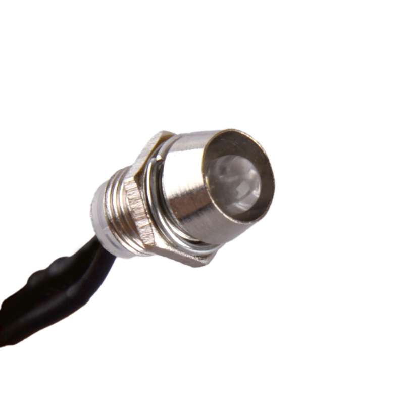 10x 8mm 12V Indicator Light LED Lamp Bulb Small Pilot Dash Panel For Car Boat