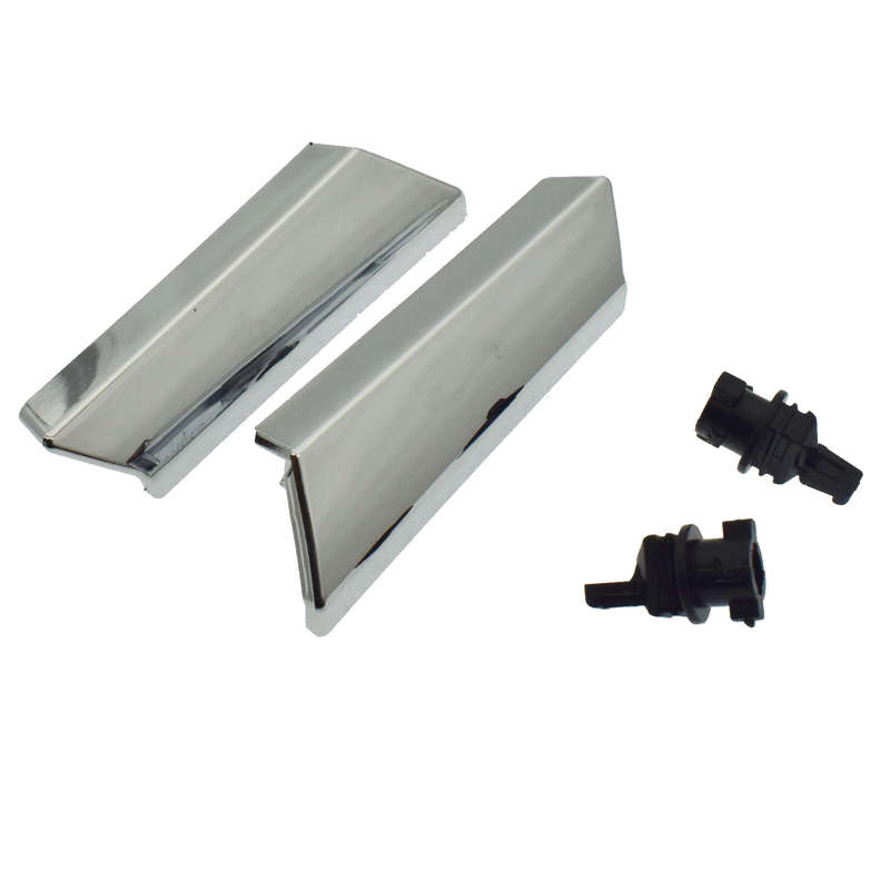Pair Headlight Washer Nozzle Cover Chrome & Back Clips For LEXUS 8520830031 New