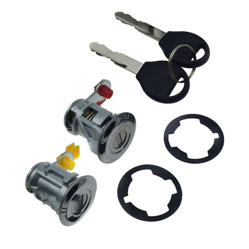 Set Car Door Lock Cylinder Key & Gasket Fit for Nissan Altima Frontier Xterra