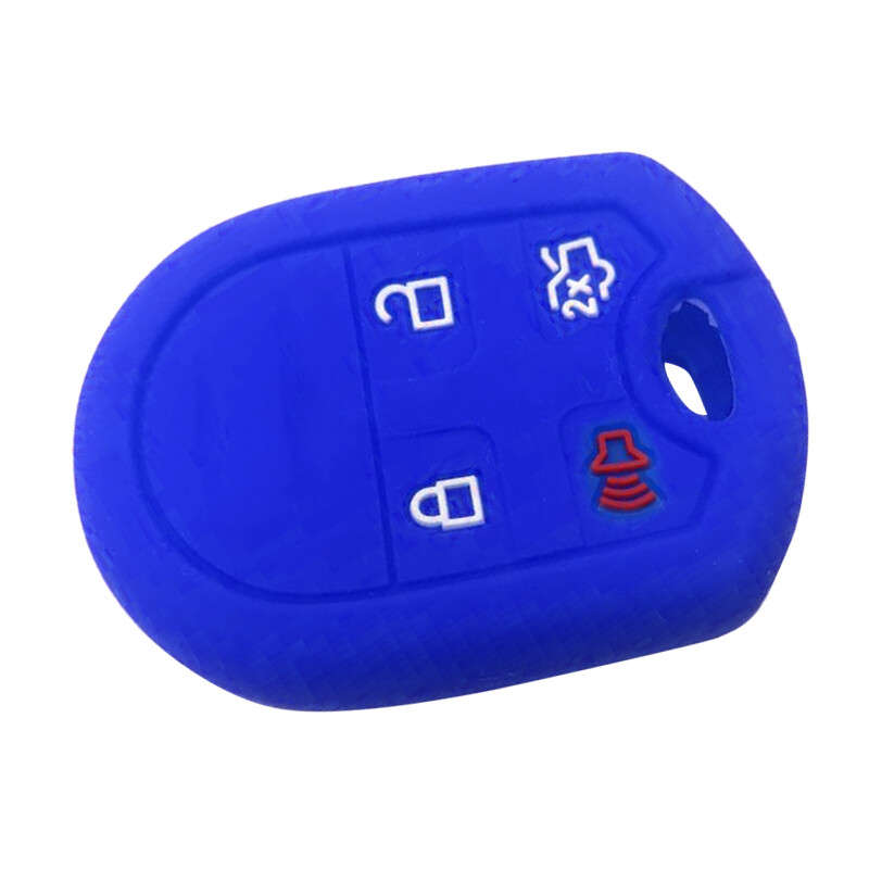 4-Button Silicone Key Cover Fob Case Fit For Ford Fiesta Flex Edge Explorer
