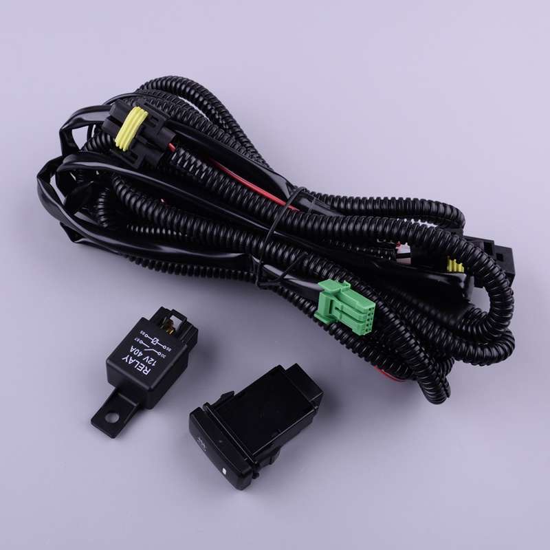 LED Fog Light Wiring Harness Switch Relay Kit Fits For Toyota 4Runner Tacoma