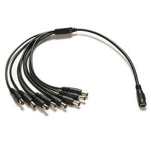1 to 8 Way CCTV DC Power Supply Splitter Cable For PSU Security Camera DVR 9