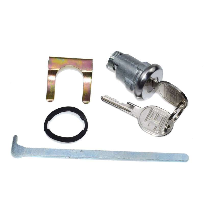 For 53-58 Chevy Corvette Passenger Car Trunk Lock Ribbed Cap Pear Head Key Set