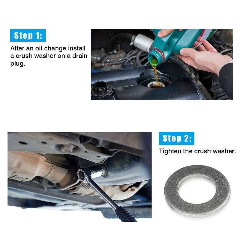 500x Oil Drain Plug Washer Gasket 12mm Hole for Toyota for Scion 90430-12031