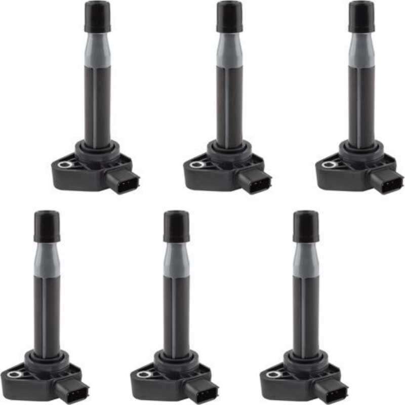6Pcs Ignition Coils and Iridium Spark Plugs For Honda Pilot Odyssey Saturn Vue