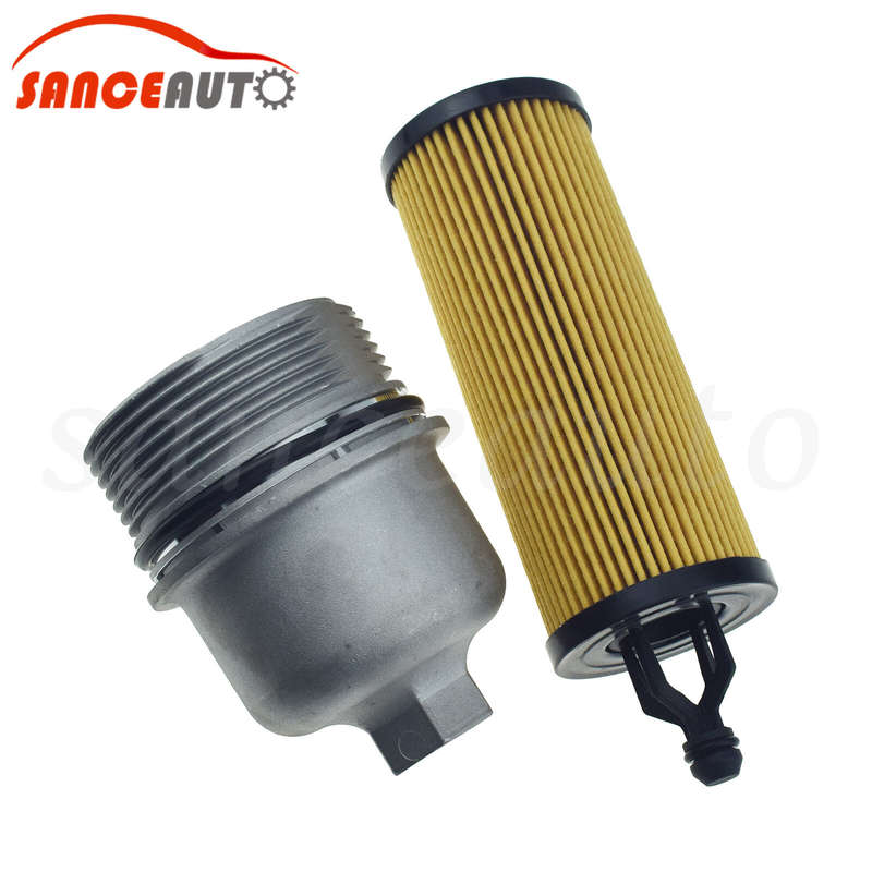 Aluminum Oil Filter & Housing Cap For 14-22 Chrysler Dodge Jeep Ram 68191350AA