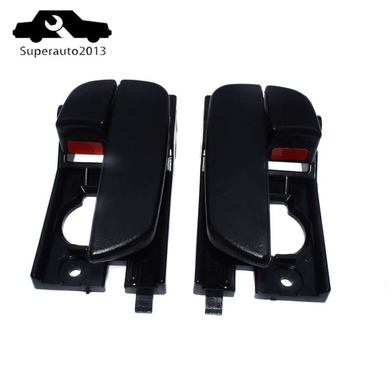 Pair Rear Left Right Interior Door Handle Black For 2007-2011 Hyundai Accent New
