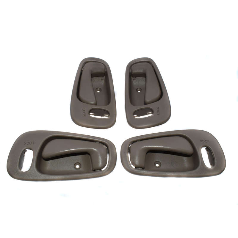 Set 4 Inner Door Handles Front Rear Left Right Beige Power Lock Hole For Toyota