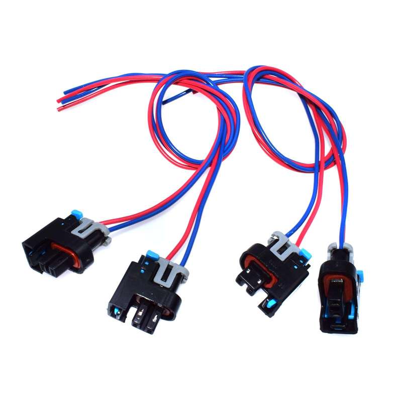 4X Fuel Injector 2-way Connector Pigtail 1P1575 PT2135 For GM Saturn Hummer New