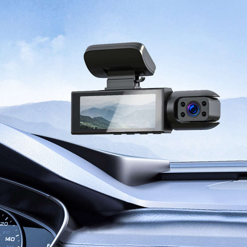 Dash Cam 3.16in Night Vision Dual Lens Car DVR Recorder Front Inside Camera Get