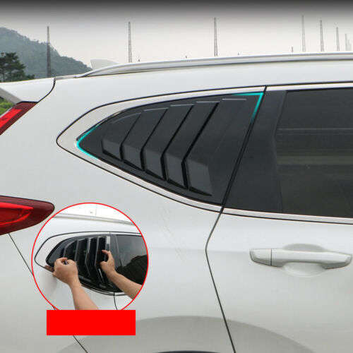 2Pcs For Honda CRV CR-V 2017-2020 Rear Window Shutters Louvers Blinds Cover Trim