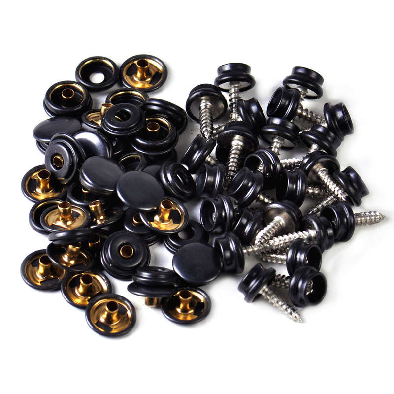 25set Snap Button Screw Studs Fit for Canvas Canopy Boat Marine Fastener Sockets
