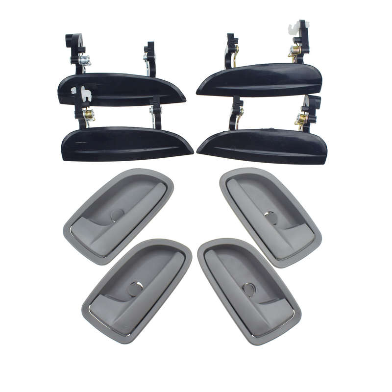 8Pcs NEW Front Rear Left Right Exterior Interior Door Handle For 2003-05 Kia Rio