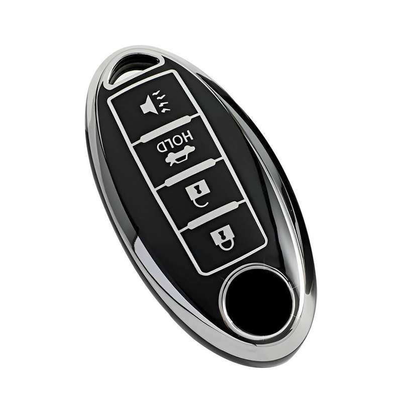 TPU 4-Button Remote Key Fob Case Cover Shell Fit For Nissan Rogue Murano 370Z