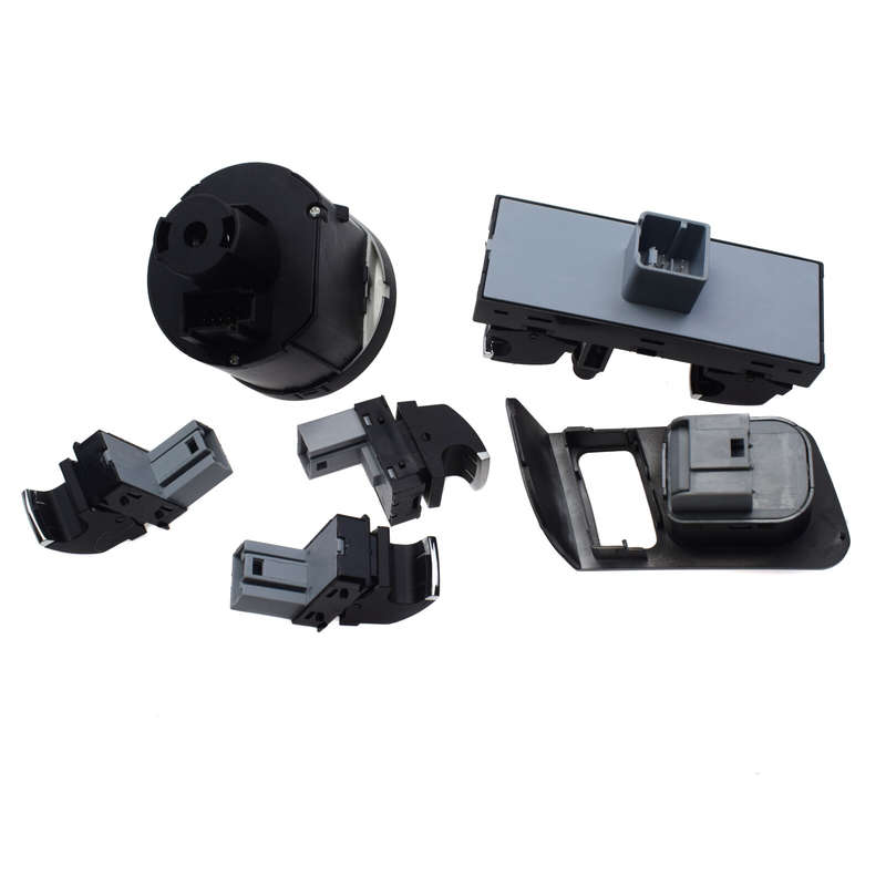 SET For VW Chrome Window Mirror & Headlight Lamp Control Switch Button 5ND959857