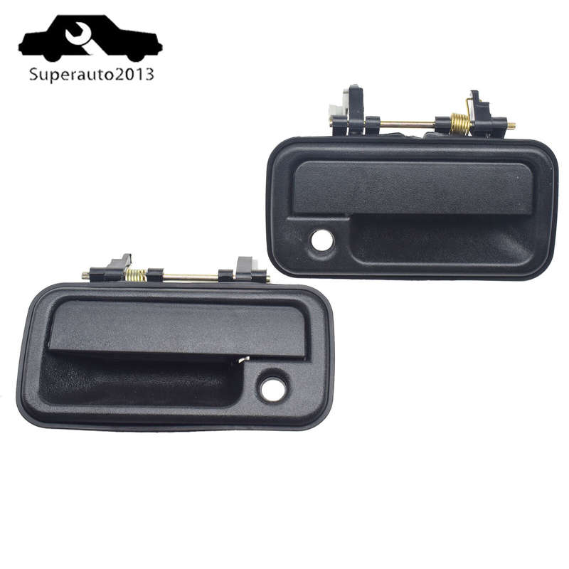 New Pair Front Left Right Exterior Door Handle Black For 1988-1995 Isuzu Pickup