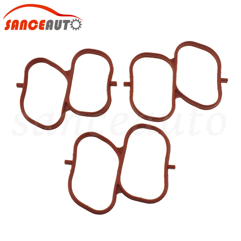 3PCS Intake Manifold Plenum Gasket 17176-0P021 For Toyota Lexus 3.5L 17176-31040