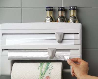 Roll n Roll 4In1 Roll 'n' Roll 4-in-1 Kitchen Roll Holder Dispenser