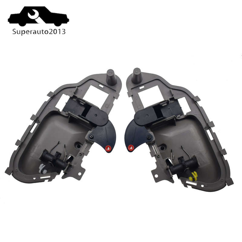 2X New Left & Right Side Interior Door Handle Gray For Chevy GMC Tahoe Suburban