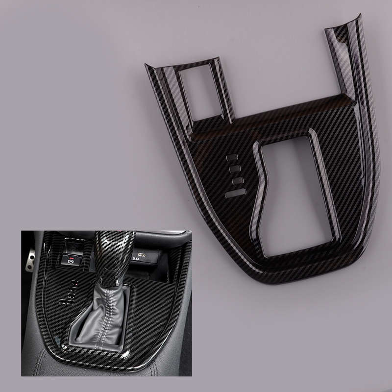 Carbon Fiber Style Interior Gear Shift Panel Trim Cover Fit for Subaru Outback