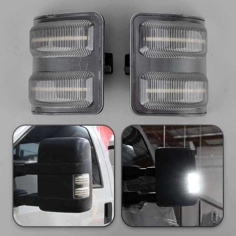 Switchback LED Side Mirror Turn Signal Light Lamp Fit For Ford F-250 F-350 F-450