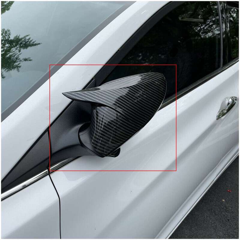 OX Horn Door Wing Rear View Mirror Cover Trim Fit for Hyundai Veloster 12-17