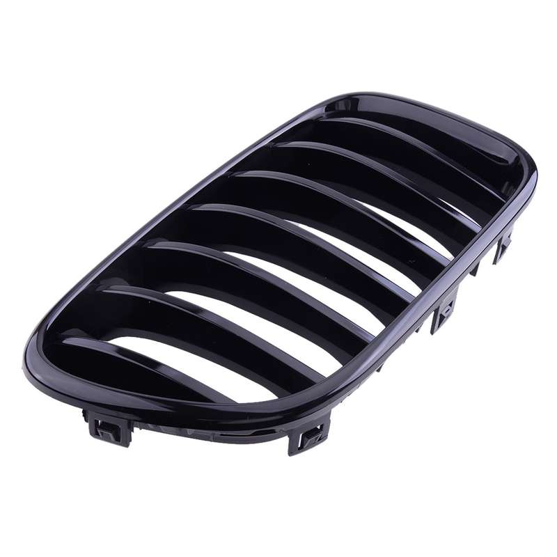 1Pair Black Front Bumper Kidney Grille Grill Fit for BMW F25 X3 2011-2014