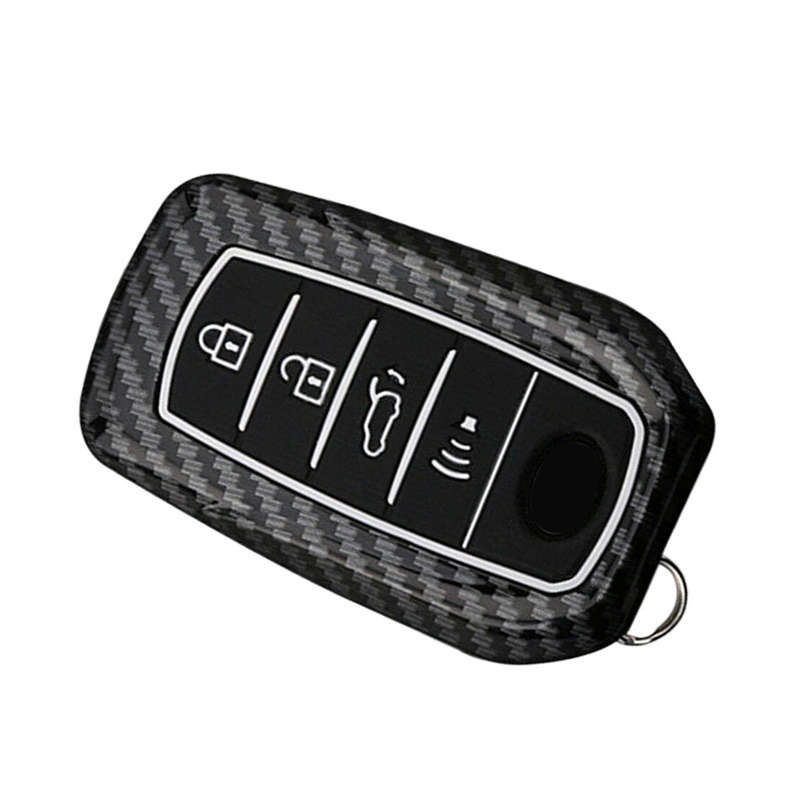 4 Button ABS Remote Key Fob Cover with Chain fit for Toyota Venza Land Cruiser