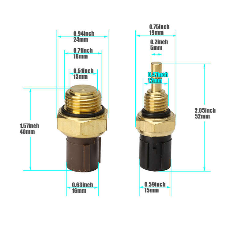 2xCoolant Temperature Sensor & Switch +CONNECTORS For HONDA CR-V Civic ISUZU US
