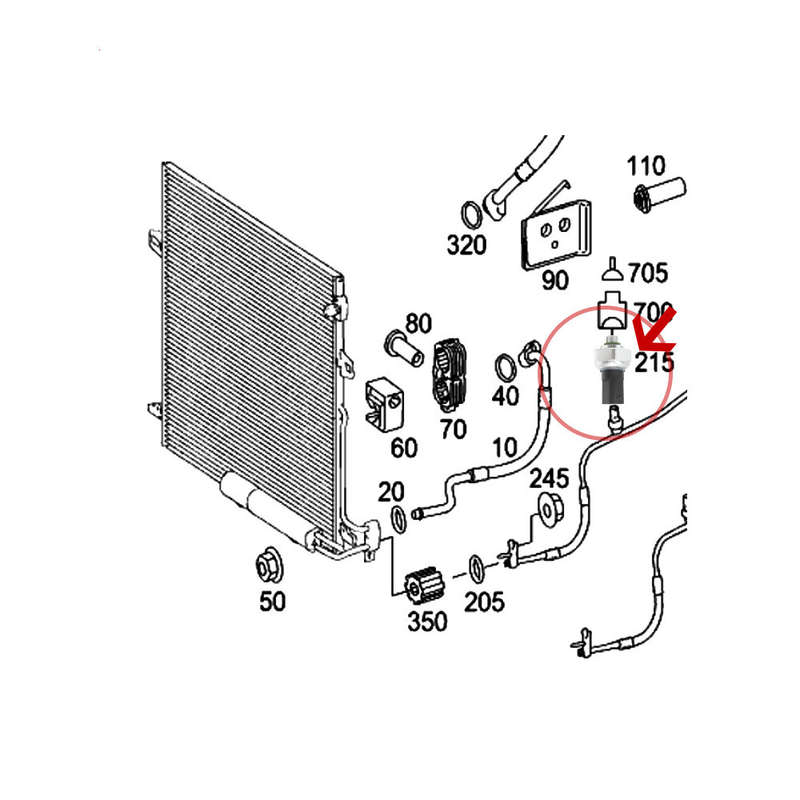 Pressure Sensor For Mecedes A B C E G S R Class CLK Sprinter 0045429018